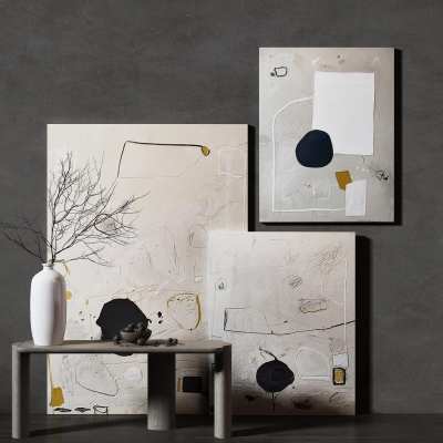 现代装饰画3D模型下载